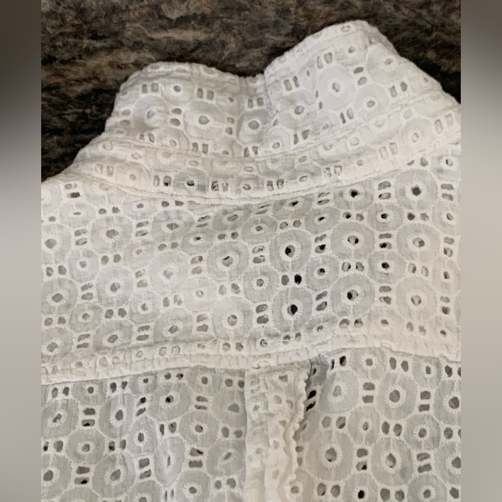 New York & Company White Eyelet Button-Front Shirt - Picture 11 of 11